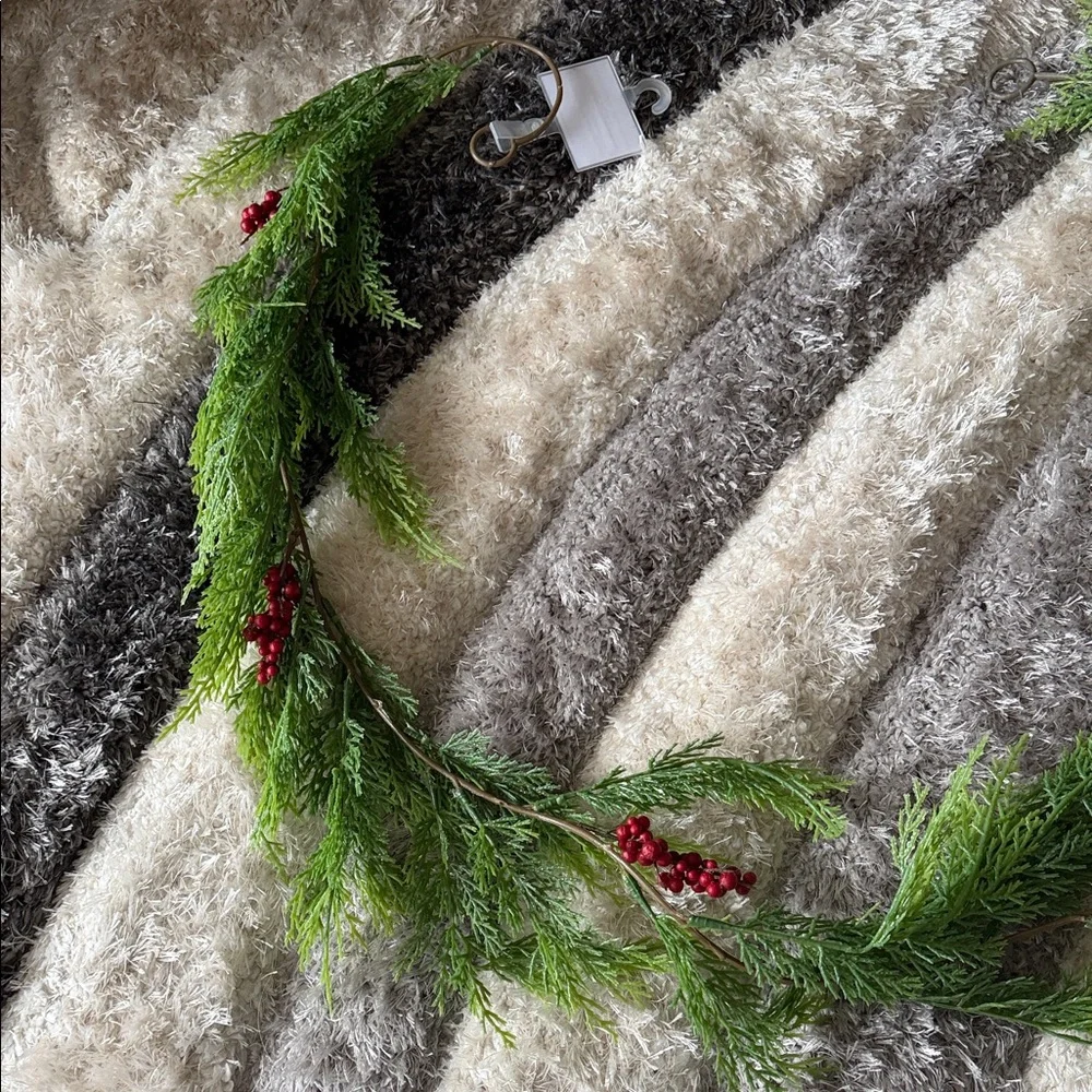 Festive Pine and Red Berry Garland